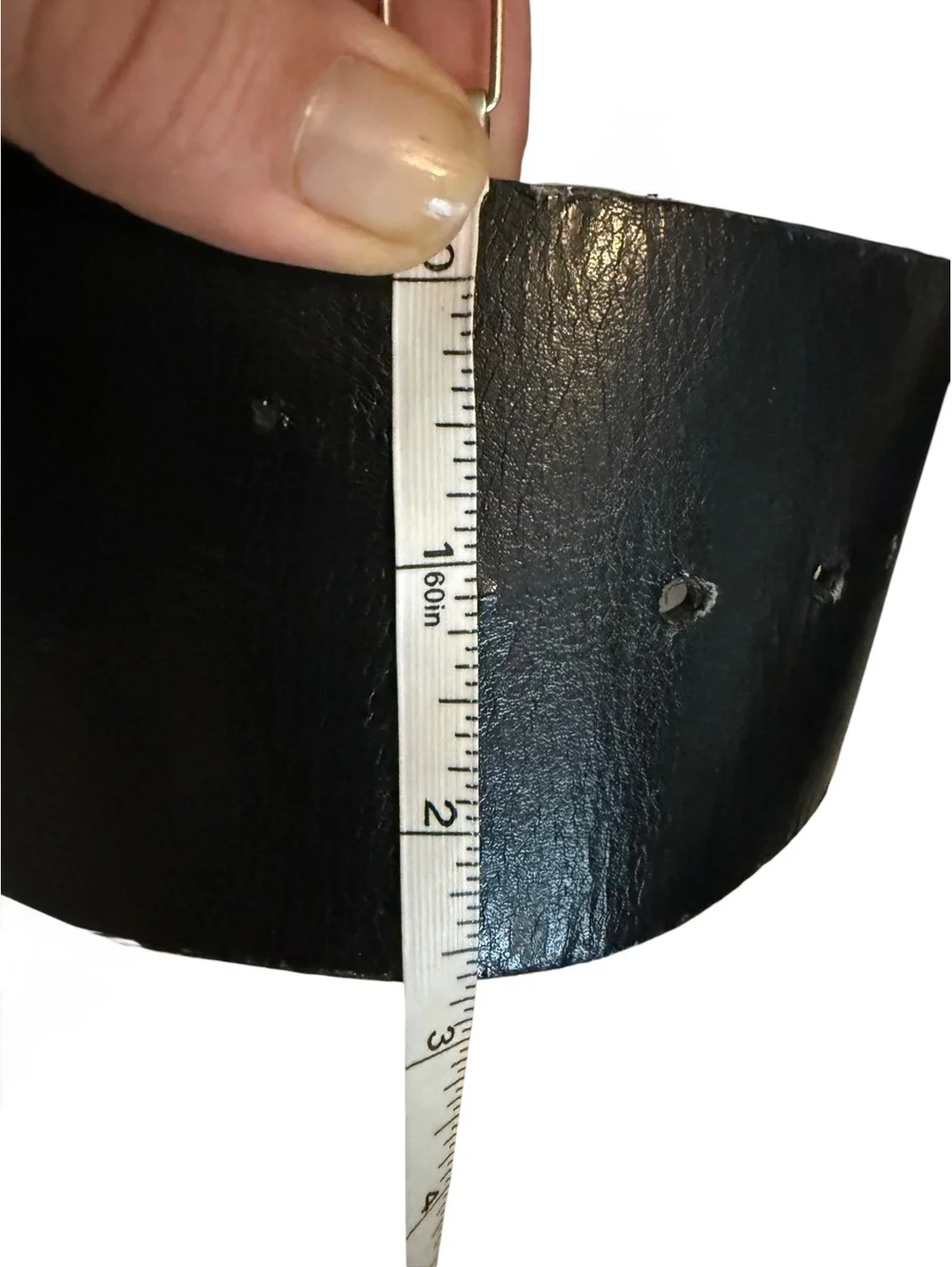 Extra Wide Black Faux Leather Belt